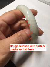 Load image into Gallery viewer, 58mm Certificate light green white orange green jadeite jade bangle BQ68(1013)