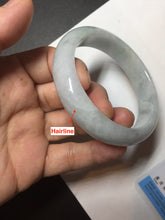 Load image into Gallery viewer, 57mm Certified type A 100% Natural light green white Jadeite bangle AX141-0794