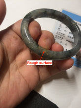 Load image into Gallery viewer, 49mm certified Type A 100% Natural icy watery yellow black(WuJi) oval Jadeite Jade bangle BM115-2675