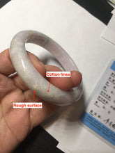 Load image into Gallery viewer, 57.5mm Certified Type A 100% Natural sunny green/white/purple Jadeite Jade bangle BL5-0369
