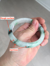 Load image into Gallery viewer, 56.5mm Certificated sunny green/dark green/white jadeite jade bangle BK120-8240