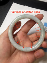 Load image into Gallery viewer, 55mm Certified Type A 100% Natural light green yellow round cut Jadeite Jade bangle Q134-2846