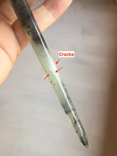 Load image into Gallery viewer, 18.5cm 100% Natural icy watery black/clear (水墨) Xiu Jade Serpentine hairpin AW29