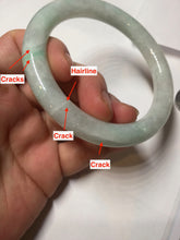 Load image into Gallery viewer, 55mm certified 100% natural type A sunny green/light green round cut jadeite jade bangle BK118-9816