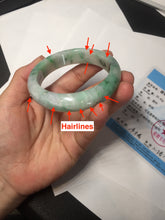 Load image into Gallery viewer, 53.7mm Certified 100% natural Type A sunny green purple jadeite jade bangle BQ33-4150