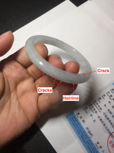 Load image into Gallery viewer, 54.6mm Certified 100% natural Type A white/green/purple jadeite jade bangle AM33-0255