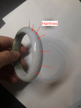 Load image into Gallery viewer, 60mm certified type A 100% Natural green/dark green/white jadeite jade bangle BG26-1711