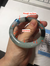 Load image into Gallery viewer, 53mm certified 100% natural Type A icy watery dark green brown jadeite jade bangle AH102-4492