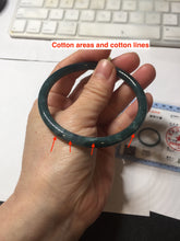 Load image into Gallery viewer, 58.8mm Certified Type A 100% Natural light green/blue/gray Guatemala slim round cut Jadeite bangle BP212-1033