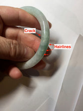 Load image into Gallery viewer, 55mm certified 100% natural type A white/sunny green round cut jadeite jade bangle AU37-(8269)