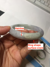 Load image into Gallery viewer, 58.7mm certified Type A 100% Natural icy watery green/purple Jadeite Jade bangle AU17-0866