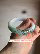 Load image into Gallery viewer, 54.5mm Certified 100% natural Type A sunny green/purple/white jadeite jade bangle Z136-2809