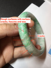 Load image into Gallery viewer, 58.5mm Certified type A 100% Natural sunny green/white Jadeite bangle AY87-3471