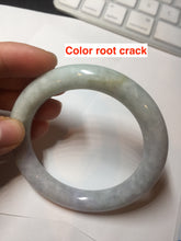 Load image into Gallery viewer, 56.6mm Certified 100% natural Type A light green purple brown chubby round cut jadeite jade bangle BQ14-5819