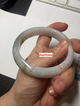Load image into Gallery viewer, 57.7mm Certified 100% natural Type A dark green white gray purple brown jadeite jade bangle AD119-3012
