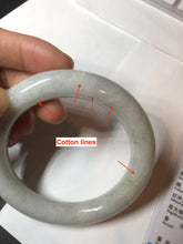 Load image into Gallery viewer, 58mm Certified Type A 100% Natural white chubby round cut Jadeite Jade bangle AX124-4586