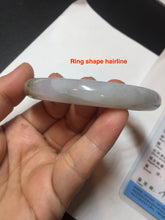 Load image into Gallery viewer, 57.5mm Certified Type A 100% Natural icy watery white purple black brown Jadeite Jade bangle BL58-7034