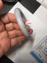 Load image into Gallery viewer, 55mm 100% natural type A light purple white jadeite jade bangle BM101-2838