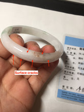 Load image into Gallery viewer, 52.8mm Certificated 100% natural type A sunny green/white/red jadeite jade bangle AF91-3177