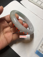 Load image into Gallery viewer, 60.4mm certified Type A 100% Natural icy watery light green/purple Jadeite Jade bangle BF145-9528