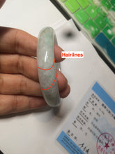 Load image into Gallery viewer, 52mm certified Type A 100% Natural icy light green oval Jadeite Jade bangle AZ45-5053