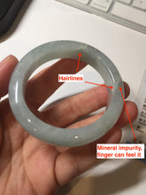 Load image into Gallery viewer, 51.4mm Certified Type A 100% Natural icy watery light green jadeite Jade bangle BK123-3400