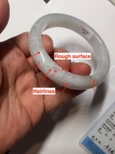 Load image into Gallery viewer, 58mm Certificate icy waterly light purple white orange jadeite jade bangle BF134-2650