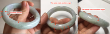Load image into Gallery viewer, 55.5mm certified 100% natural Type A green purple red round cut jadeite jade bangle AA96-9152