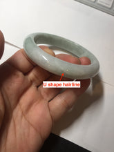 Load image into Gallery viewer, 56mm Certified Type A 100% Natural light green white jadeite Jade bangle GL48-12-4006