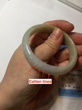 Load image into Gallery viewer, 52mm certified Type A 100% Natural yellow brown white Jadeite Jade bangle AU23-0242