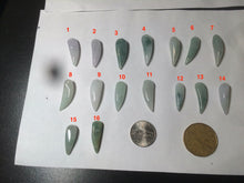 Load image into Gallery viewer, 100% Natural type A icy purple/green/white wolf fang Jadeite Jade pendant AX24