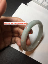 Load image into Gallery viewer, Shopify only. 55mm Certified type A 100% Natural green/white/purple Jadeite bangle AX142 Add on item