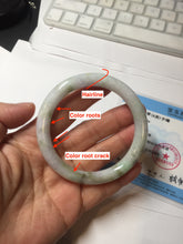 Load image into Gallery viewer, 55.3mm certified 100% natural Type A light green purple brown round cut jadeite jade bangle BS111-2543