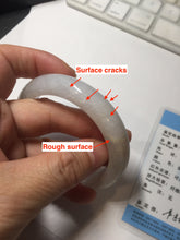 Load image into Gallery viewer, 54.5mm Certified Type A 100% Natural white purple Jadeite bangle AY130-6662