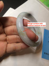 Load image into Gallery viewer, 57mm Certified Type A 100% Natural light yellow/purple/green(FU LU SHOU) Jadeite Jade bangle BK20-0756