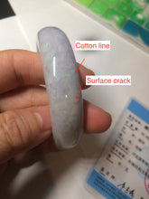 Load image into Gallery viewer, 56mm Certified type A 100% Natural purple/white chubby Jadeite bangle AZ133-9661