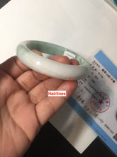 Load image into Gallery viewer, 57mm Certified Type A 100% Natural sunny green/white/ Jadeite Jade bangle BL33-5213
