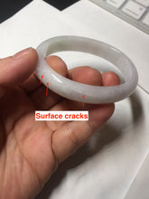 Load image into Gallery viewer, 52mm certified Type A 100% Natural green/purple/white oval Jadeite Jade bangle BM58-0261