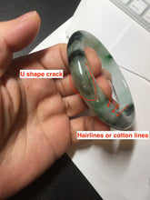 Load image into Gallery viewer, 56.9mm 100% natural Type A sunny green white jadeite jade bangle BN7-8239