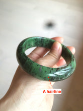Load image into Gallery viewer, 60.5mm 100% natural green/red/black Epidote (红绿宝)bangle CB62