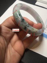 Load image into Gallery viewer, 55.6mm Certified type A 100% Natural sunny green/purple/yellow(Fu LU SHOU) Jadeite bangle BN41-5127