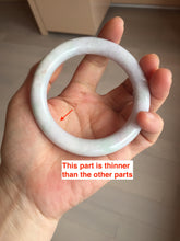 Load image into Gallery viewer, 58.3mm certified 100% natural light green/white/purple/red chubby round cut jadeite jade bangle BS36-(5567)
