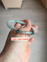 Load image into Gallery viewer, Sold! please don't order. THanks. 57mm certified type A 100% Natural green/brown/purple slim round cut jadeite jade bangle GL38-6-9010