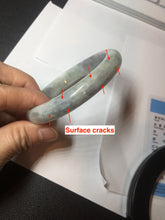 Load image into Gallery viewer, 61.5mm Certified Type A 100% Natural white/light purple/green Jadeite Jade bangle BF108-1925