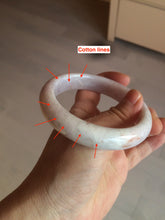 Load image into Gallery viewer, 59.8mm Certified Type A 100% Natural white/purple/pink jadeite Jade bangle BK2-8361