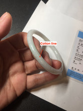 Load image into Gallery viewer, 54.5mm certified 100% natural Type A white/sunny green round cut jadeite jade bangle BL50-3524