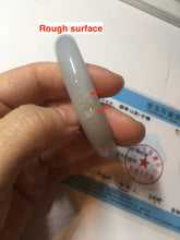 Load image into Gallery viewer, 53.5mm Certified Type A 100% Natural light green white oval Jadeite bangle AU2-3837