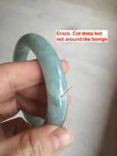 Load image into Gallery viewer, 56.8mm 100% natural Type A icy watery green  jadeite jade bangle AX51-7558