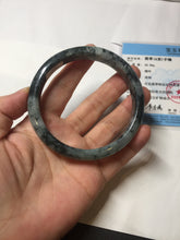 Load image into Gallery viewer, 62mm Certified Type A 100% Natural dark green red Jadeite bangle PD138-6234
