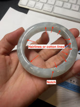 Load image into Gallery viewer, 55mm 100% natural type A icy watery light green yellow jadeite jade bangle Y155-5249